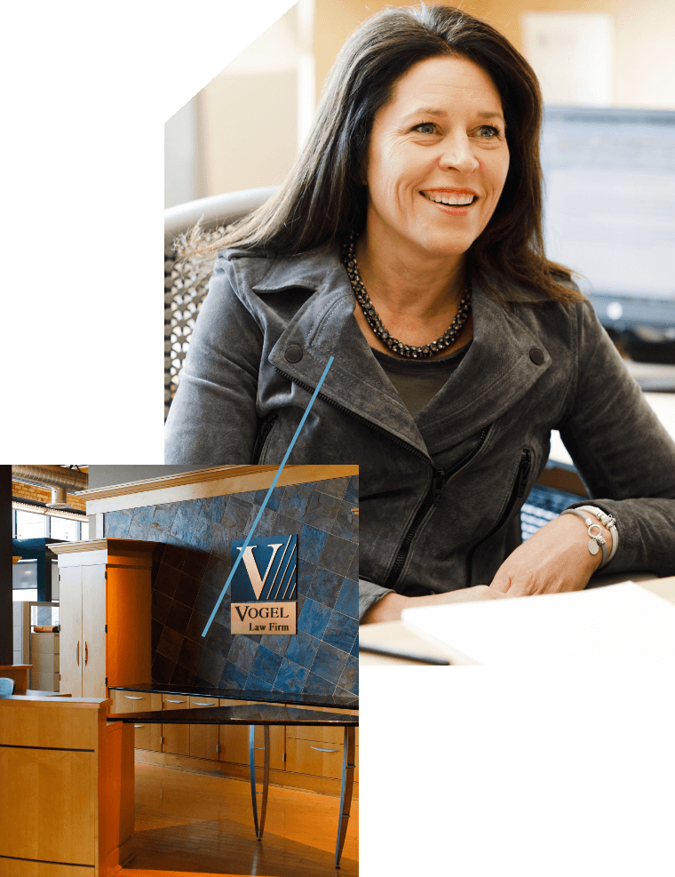 Woman sitting at desk at the vogel office