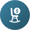 Pensionwhite Icon Pension benefit icon